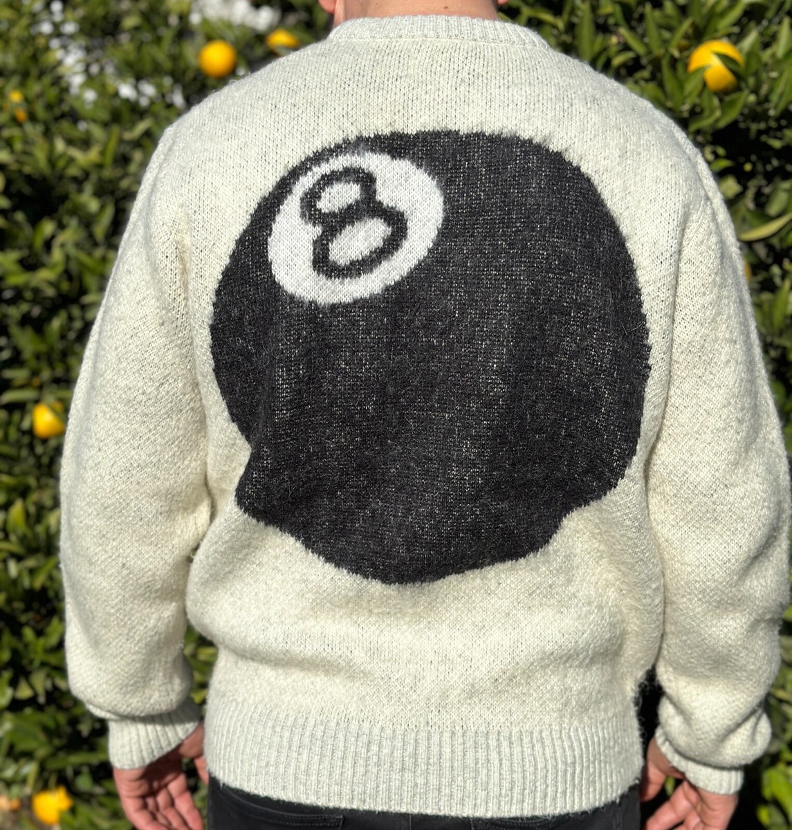 Archive Vintage Stussy Knit 8 Ball Collectio Pullover Mohair