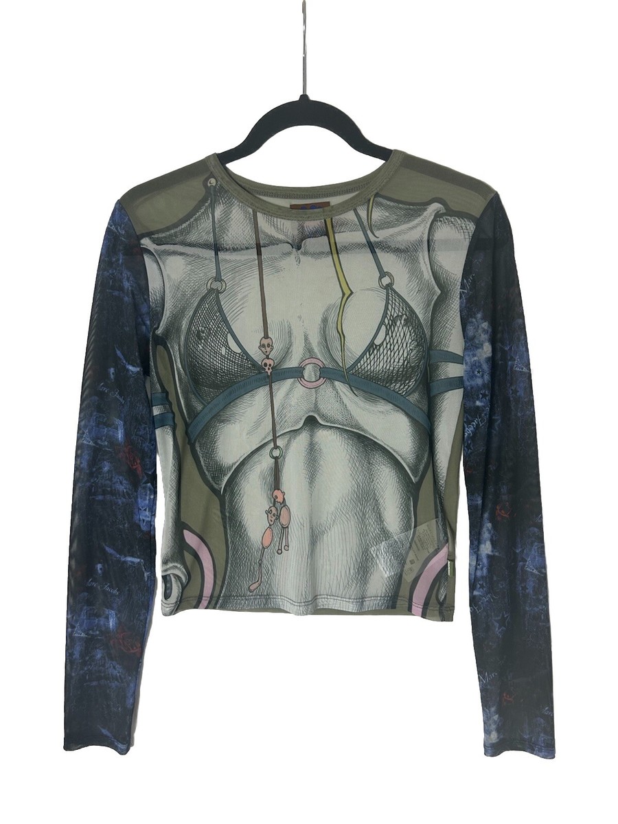 MARC JACOBS HEAVEN🧸GOTH FAERIE MESH LONG-SLEEVE TOP! STICKER