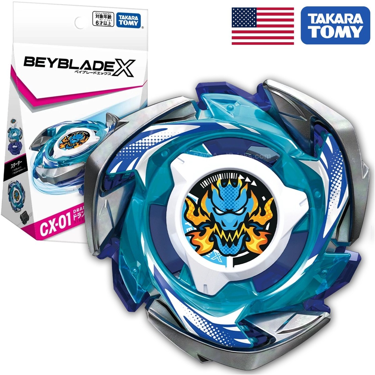 TAKARA TOMY Courage Dran Brave S6-60V Beyblade X Series Starter CX