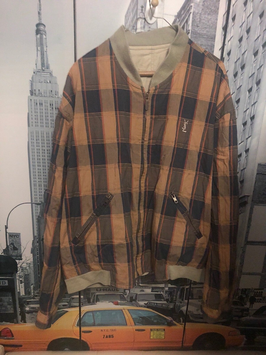 Vintage Yves Saint Laurent YSL Sportswear Plaid Reversible Jacket