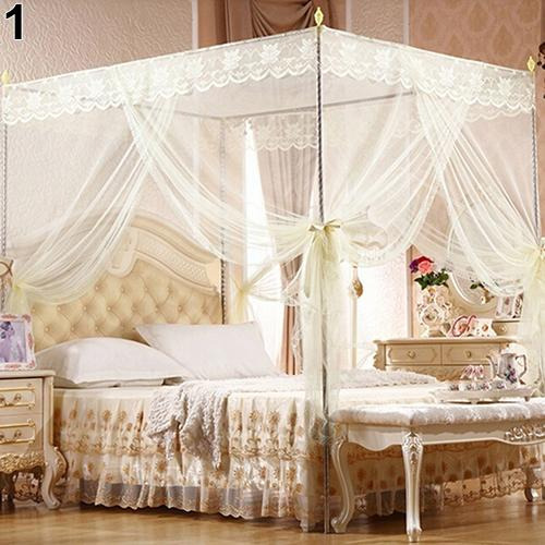 Romantic Princess Lace Canopy Mosquito Net No Frame For Twin Full