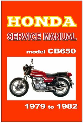 HONDA Workshop Manual CB650 1979 1980 1981 & 1982 FACTORY Service
