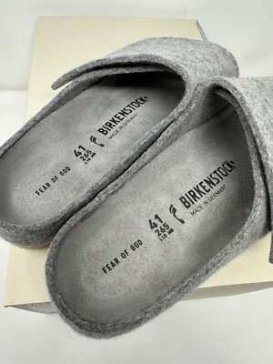 FEAR OF GOD X BIRKENSTOCK LOS FELIZ /CEMENT FELT SZ 41 --8 MENS
