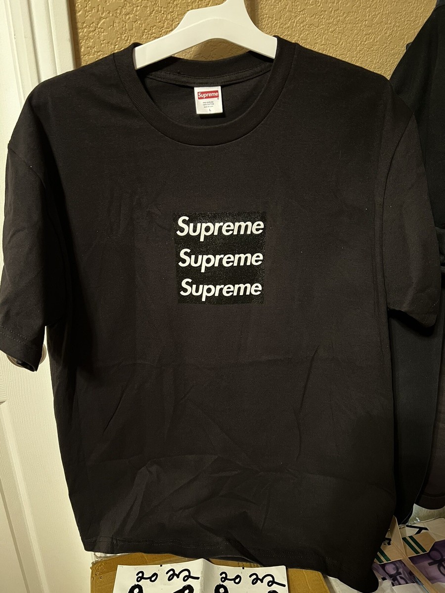 Asspizza Supreme Triple Box Logo Black sz large 2021 | eBay