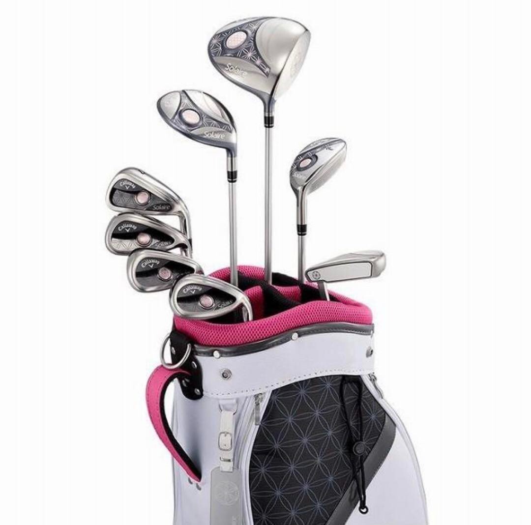 CALLAWAY SOLAIRE Ladies' Pink Golf Club 8 pc Set with Caddy Bag