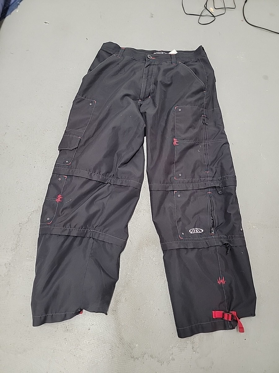 Vintage Y2K Macgear Rave Pants Convertible 35x31 Wide Leg Opening