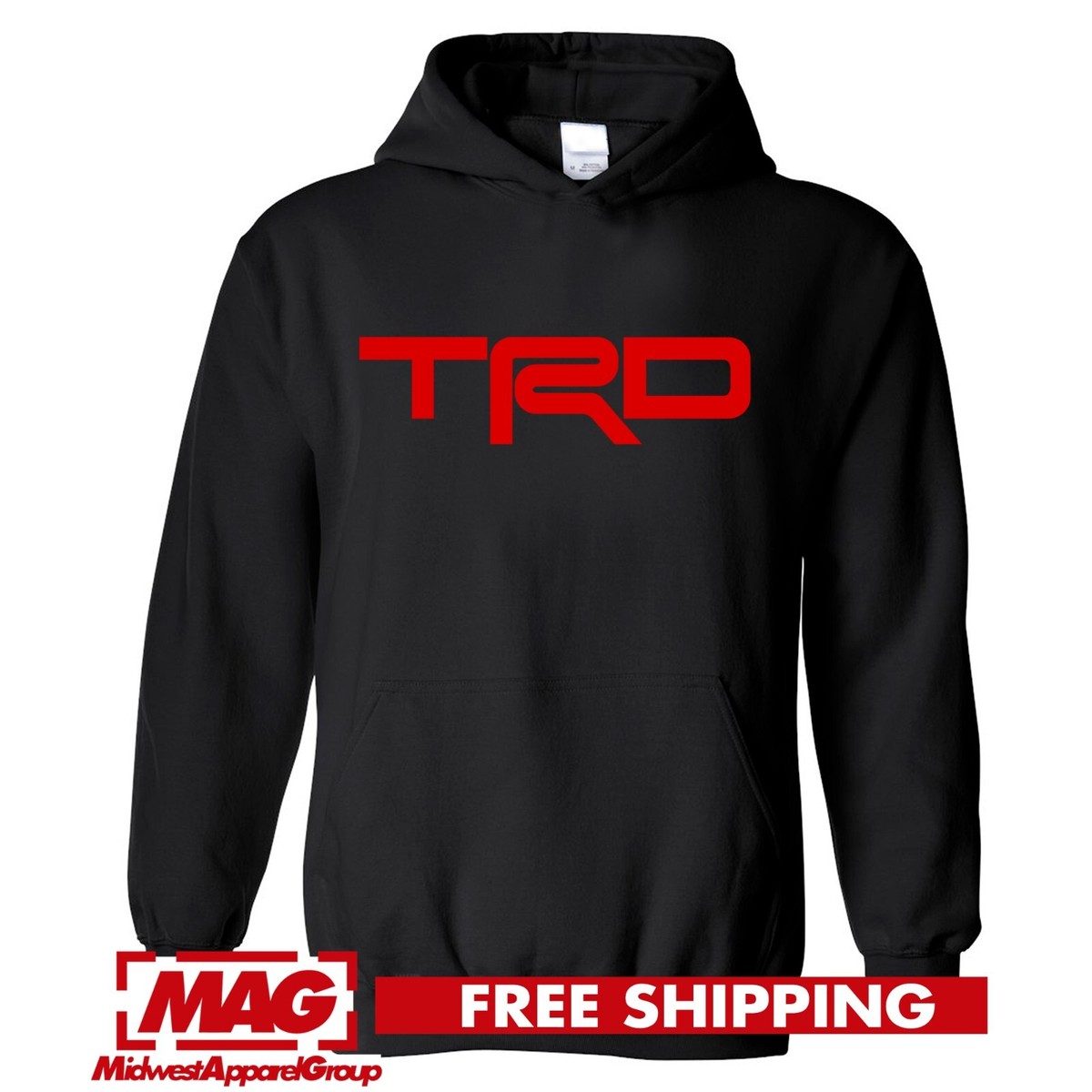 TOYOTA TRD HOODIE RED Racing Development Sweatshirt Tacoma Sport