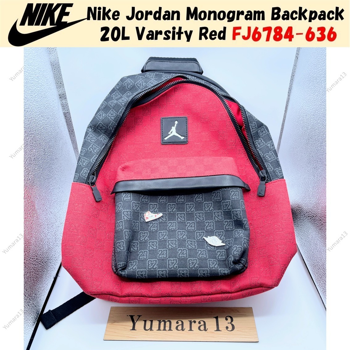 Nike Jordan Monogram Backpack 20L Varsity Red FJ6784-636 | eBay