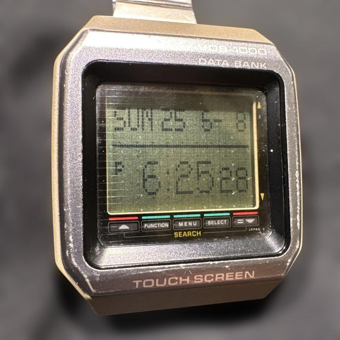 CASIO VDB-1000 Data Bank Touch Screen Vintage Watch Box & Manual