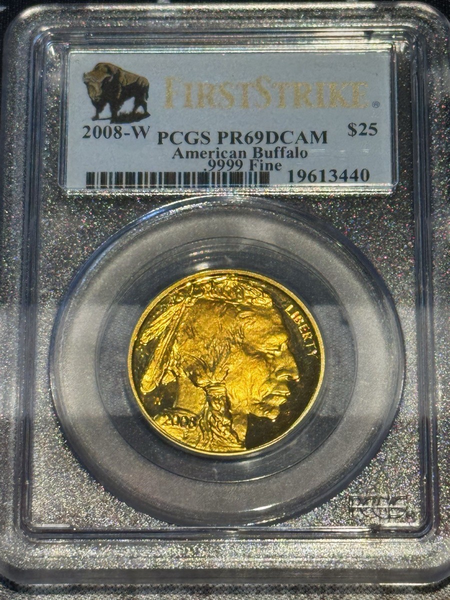 2008 W 1/2 Oz $25 Gold American Buffalo PCGS PR69DCAM First Strike