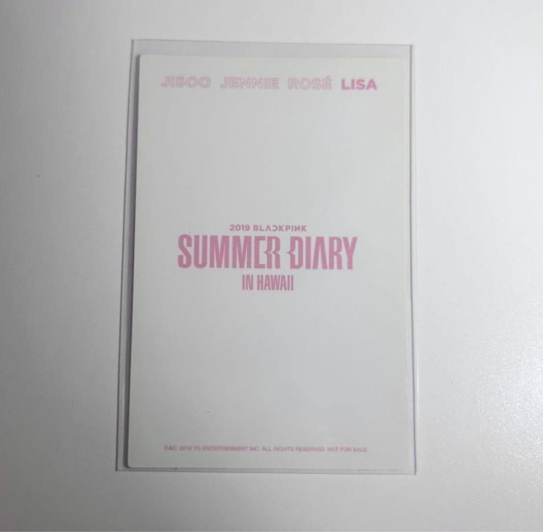 BLACKPINK LISA Summer diary 2019 Hawaii Photocard PC Tradingcard