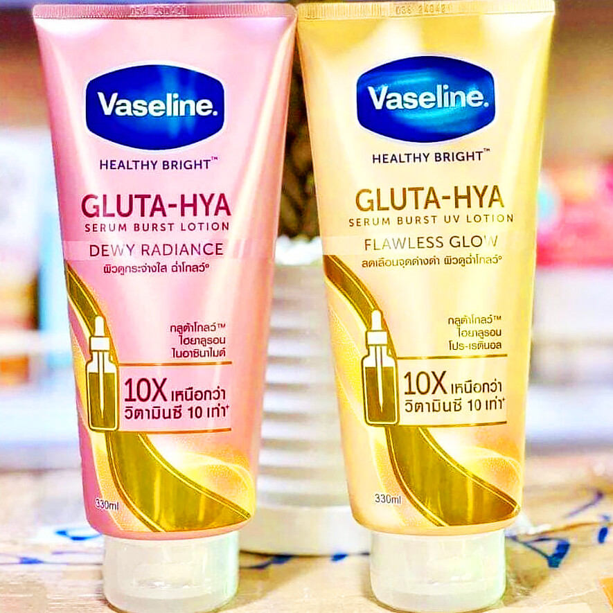 1x Set Vaseline Bright GLUTA HYA Serum Burst Lotion Dewy Radiance
