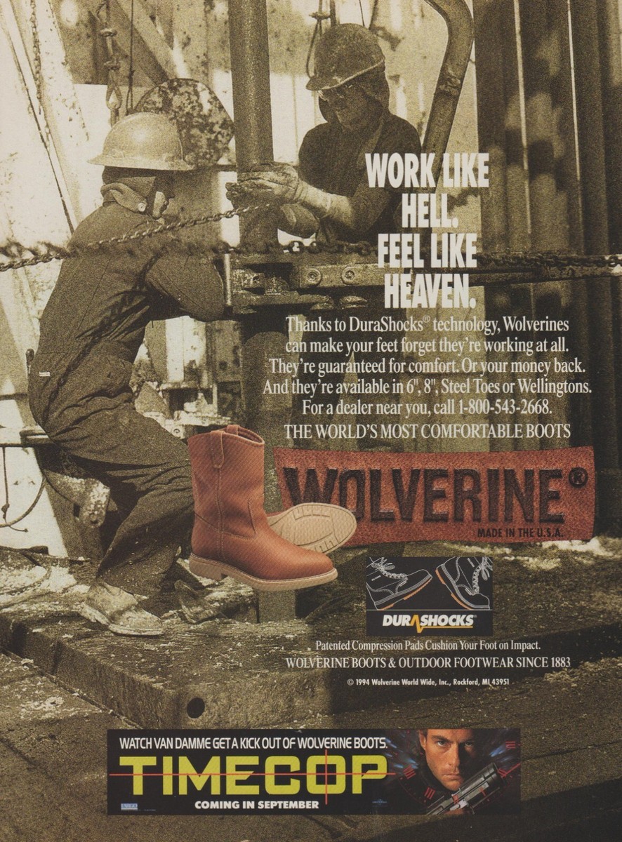 1994 Wolverine Boots - Well Drillers - Van Damme Timecop Promo
