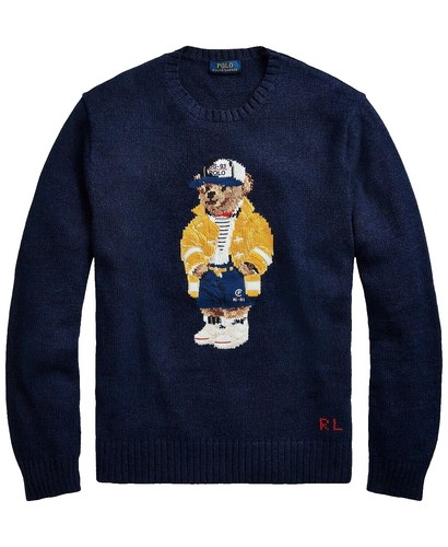 Polo Ralph Lauren Navy Cotton Linen CP-93 Sailing Nautical Bear