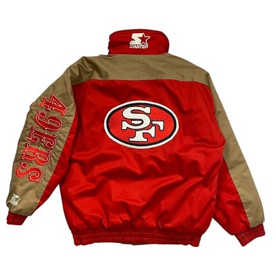 VTG 90s NFL SAN FRANCISCO 49ERS STARTER EMBROIDERED LOGO PUFFER