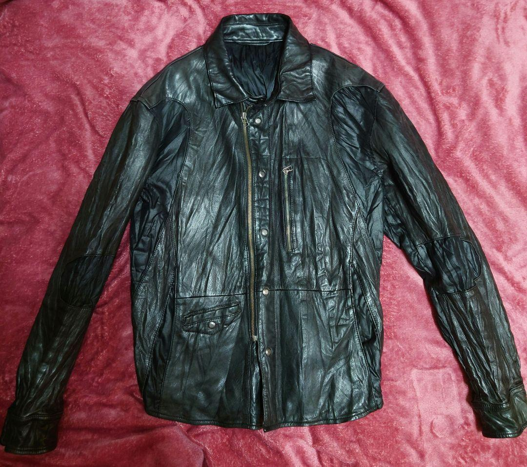 Issey Miyake Men Men's Horse Leather Jacket Rare Wrinkled Design