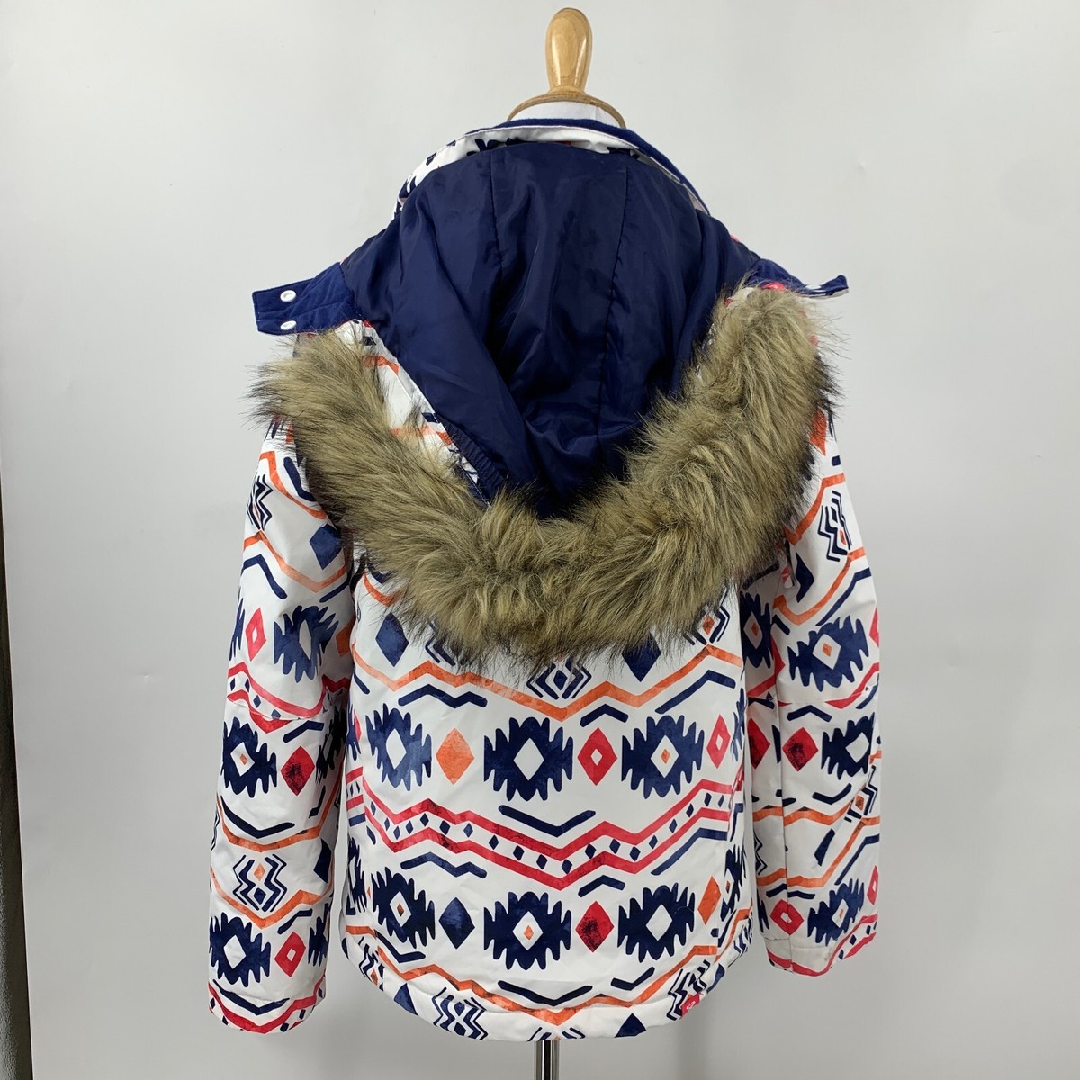 Roxy Jacket Girls XL Womens XS Aztec Insulated Snow Detachable