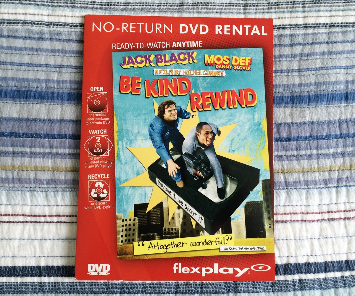 Be Kind Rewind Flexplay DVD Rare, Jack Black No-Return DVD Rental