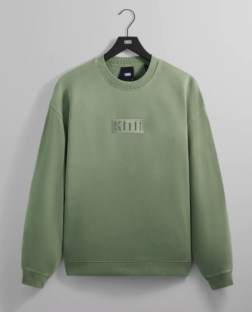 Kith Box Logo Crewneck Sweatshirt Green House Size XXL 2XL NWT