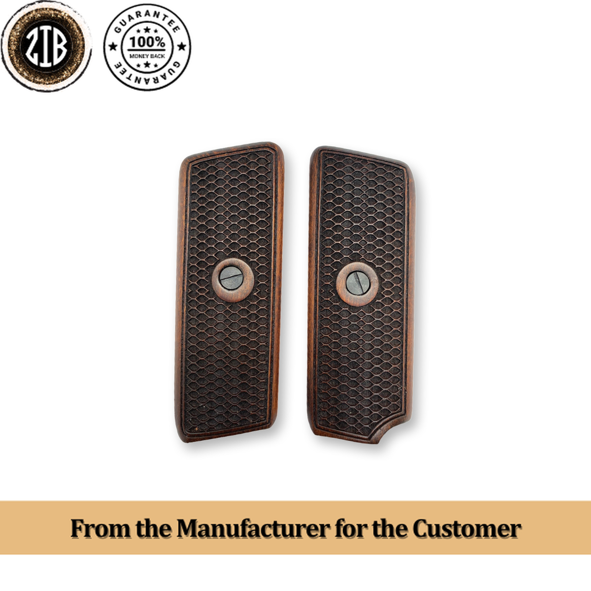 ZIB GRIPS Tokarev M57 Long Pistol Grip Handmade From Walnut Wood