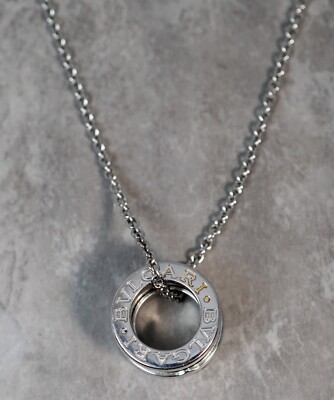 BVLGARI 18K White Gold B.zero1 Small Pendant Necklace | eBay