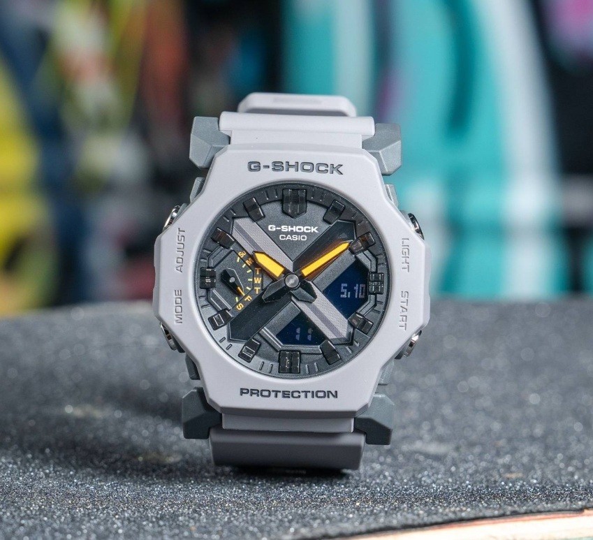 Casio G-Shock GA-2300-8A Black Analog Digital Gray Resin Men's