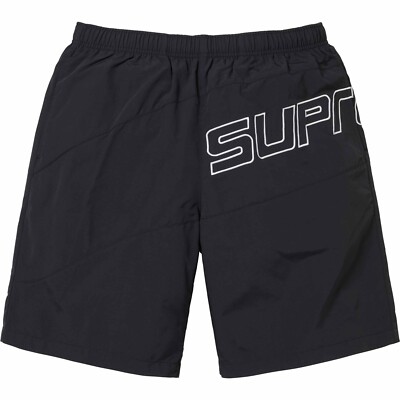 Supreme Curve Nylon Shorts - Black - Size XLarge - SS24 New
