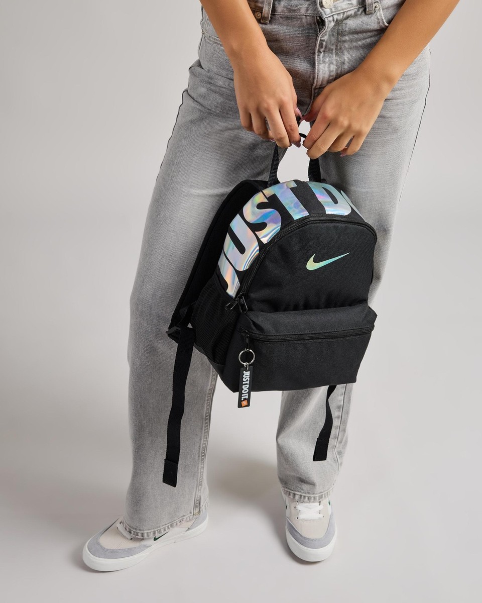 Nike Brasilia JDI Mini Backpack (11L) Black/Black/Holographic