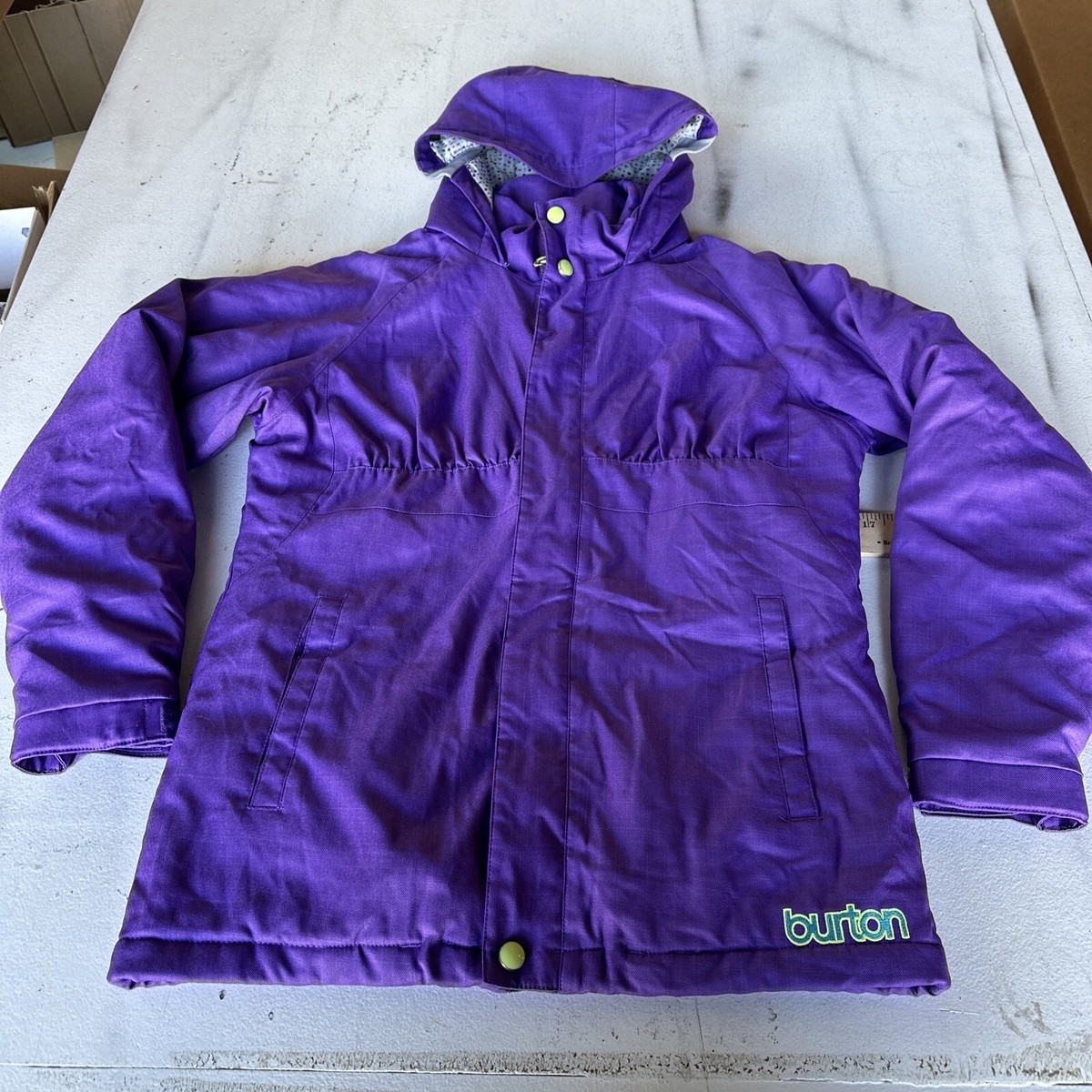 Burton Dryride Snowboarding Jacket Girls Xl Purple Lined Full Zip