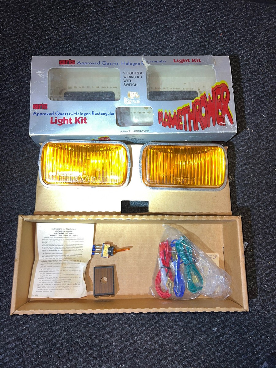 Aris Flamethrower Quartz Halogen Rectangular 2 Fog Light Kit 6