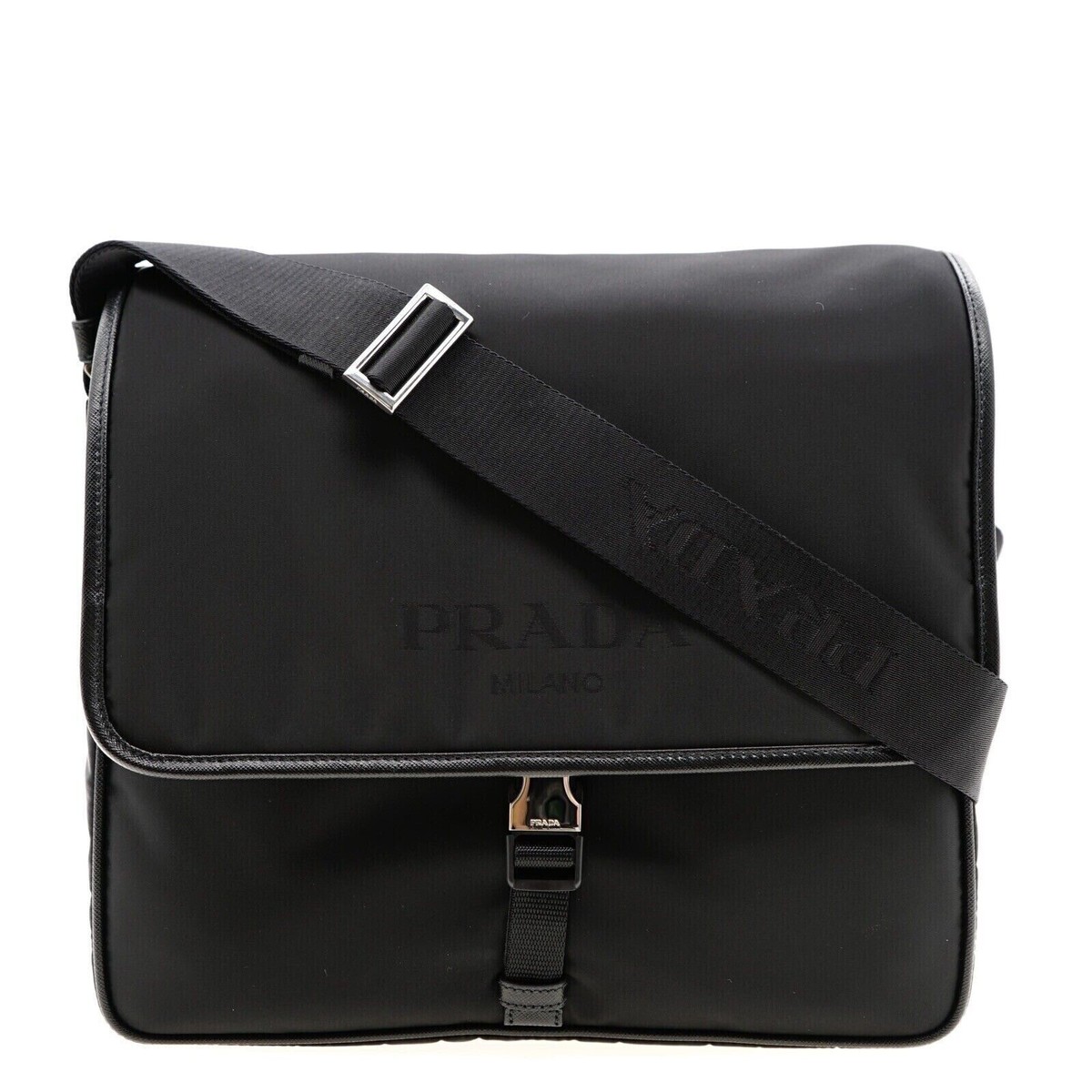 Prada Shoulder Bag Black Nylon Messenger 2VD166 New | eBay
