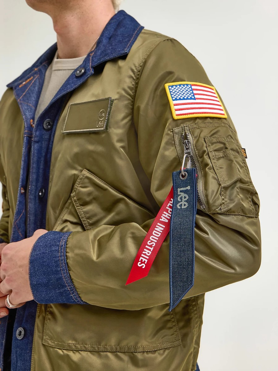 Alpha Industries x Lee Reversible Men's Denim Military Rider
