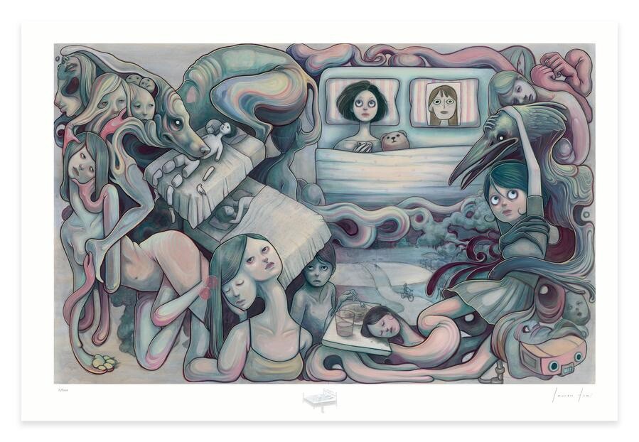 Lauren Tsai 'Marlowe and Waking' Art Poster Print Signed