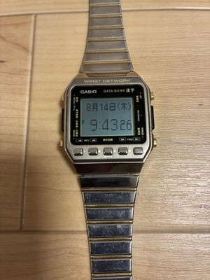 Casio DKW-100 Kanji Data Bank Vintage Digital Watch Stainless