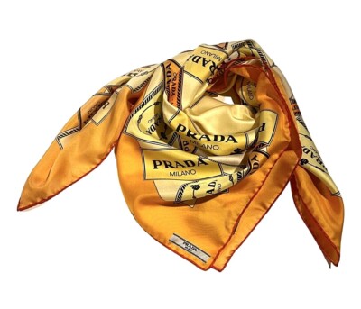 PRADA Silk Square Multi-color Neckerchief Scarf | eBay