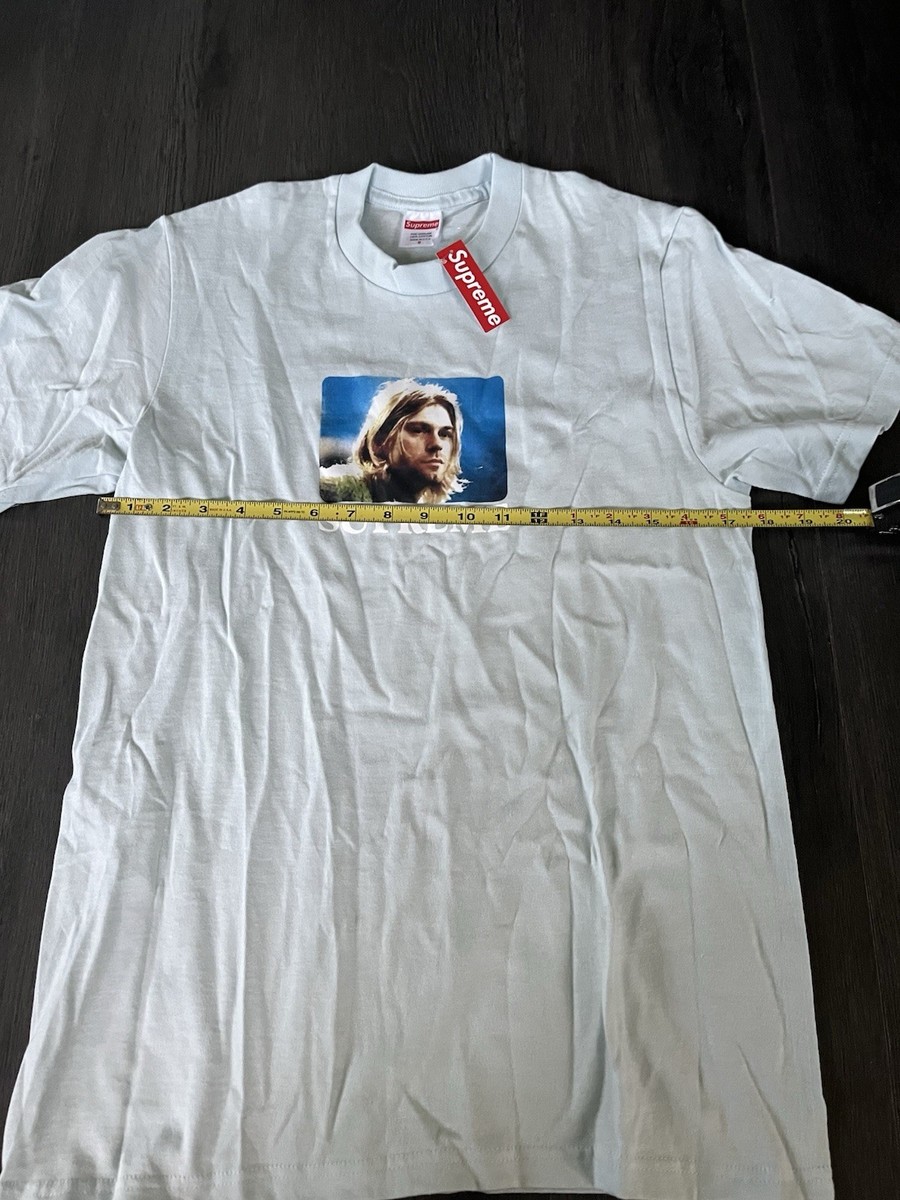 SUPREME KURT COBAIN T-SHIRT PALE BLUE MENS SIZE SMALL RARE Nirvana