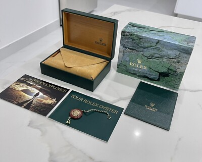 Authentic Vintage ROLEX Explorer Watch Box COMPLETE SET Holder