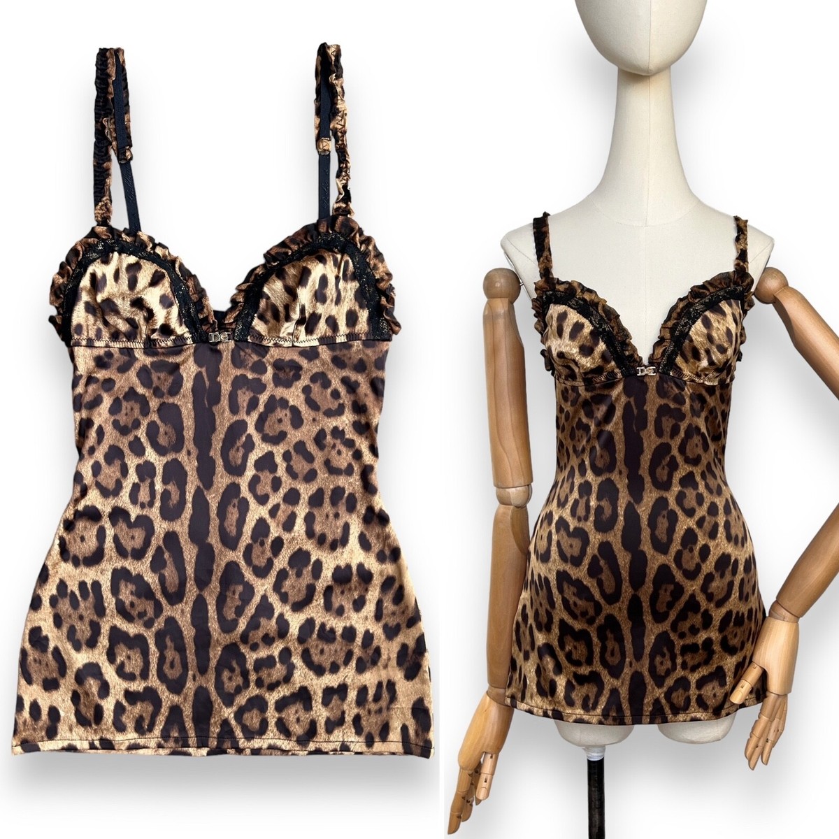 DOLCE & GABBANA】レオパード柄キャミソール Dolce & Gabbana ヒョウ柄