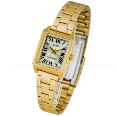 Casio Analog Vintage Fashion Women Watch Original Metal Band Gold