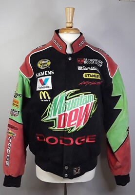 Vtg Kasey Kahne Mountain Dew Chase Authentics JH Design Leather