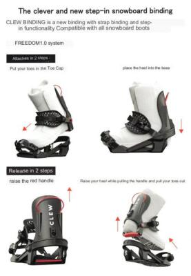Clew Step In FREEDOM 1.0 Binding Snowboard [Size: S - L] [Color