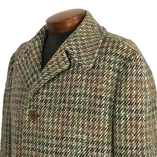 80s Aquascutum Club check Wool Coat Long Balmacan Coat Actual size