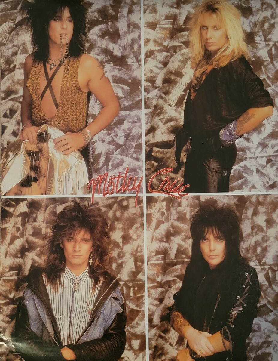 VINTAGE MUSIC POSTER ~ Motley Crue 1980's Original Group Nikki
