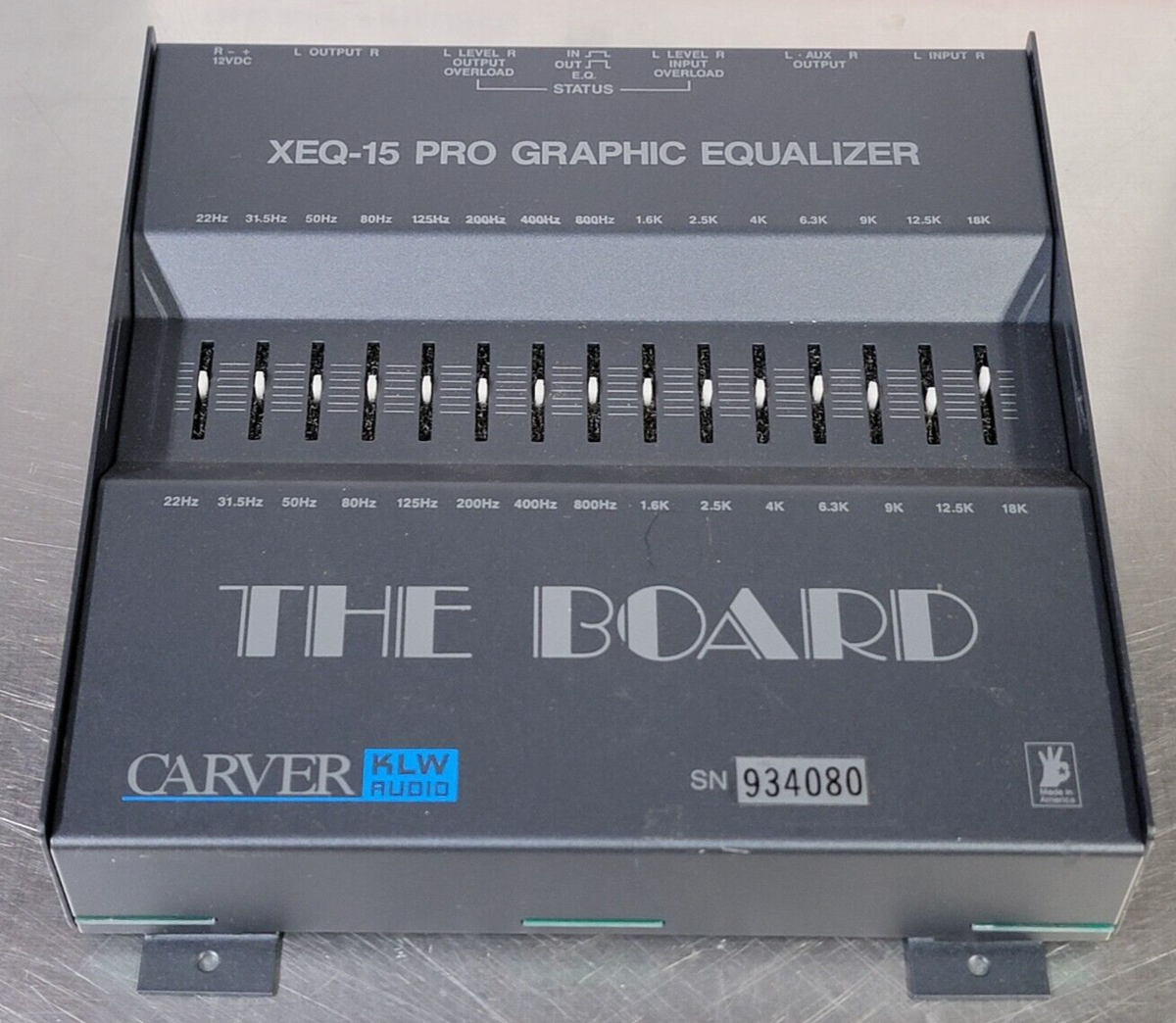 1 New NOS Carver XEQ-15 THE BOARD 15-Band Pro Graphic Equalizer