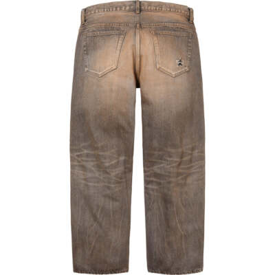 Supreme Distressed Loose Fit Selvedge Jean Washed Grey | eBay