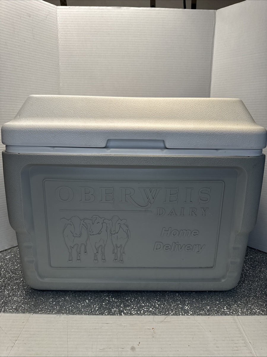 Coleman Oberweis Dairy Box Home Delivery Milk Cooler Ice Chest | eBay