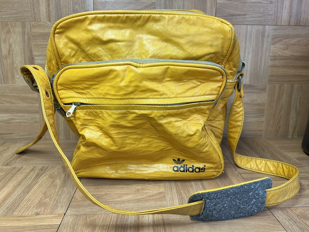 Vintage Adidas Made in Yugoslavia 1970's Yellow Shoulder Bag Art