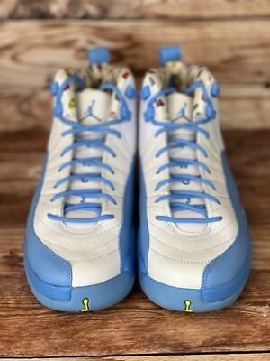 Nike Air Jordan Retro 12 Emoji GS Blue Size 6.5Y / Women's 8