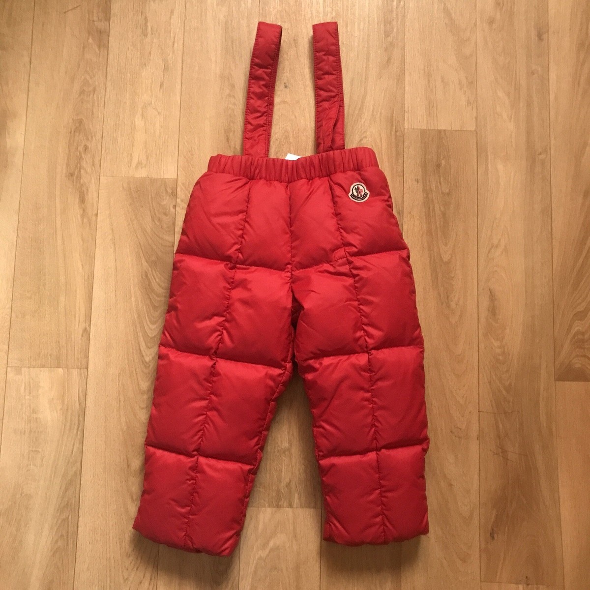 Baby Kids MONCLER Snow Pants Down Ski Puffer Winter RED Boys Girls