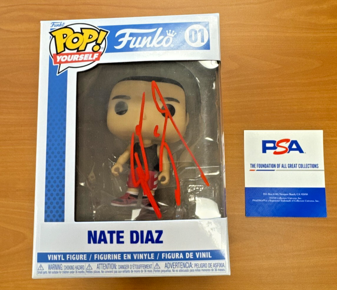 Nate Diaz UFC MMA Autographed Signed Custom Funko Pop PSA/DNA
